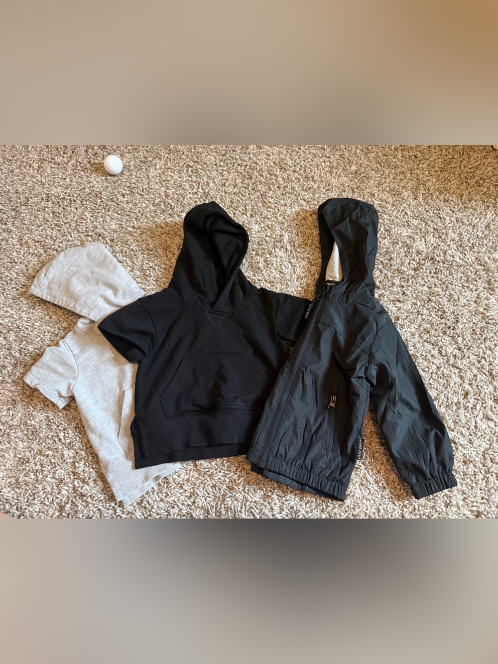 Little Bipsy Black Hoodie & Black Zip Jacket Set